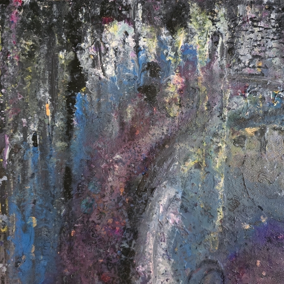 HANDCRAFTED Abstract Painting HANDPAINTED & HANDMADE Wall Art Decor 24"x30 - Picture 4 of 17